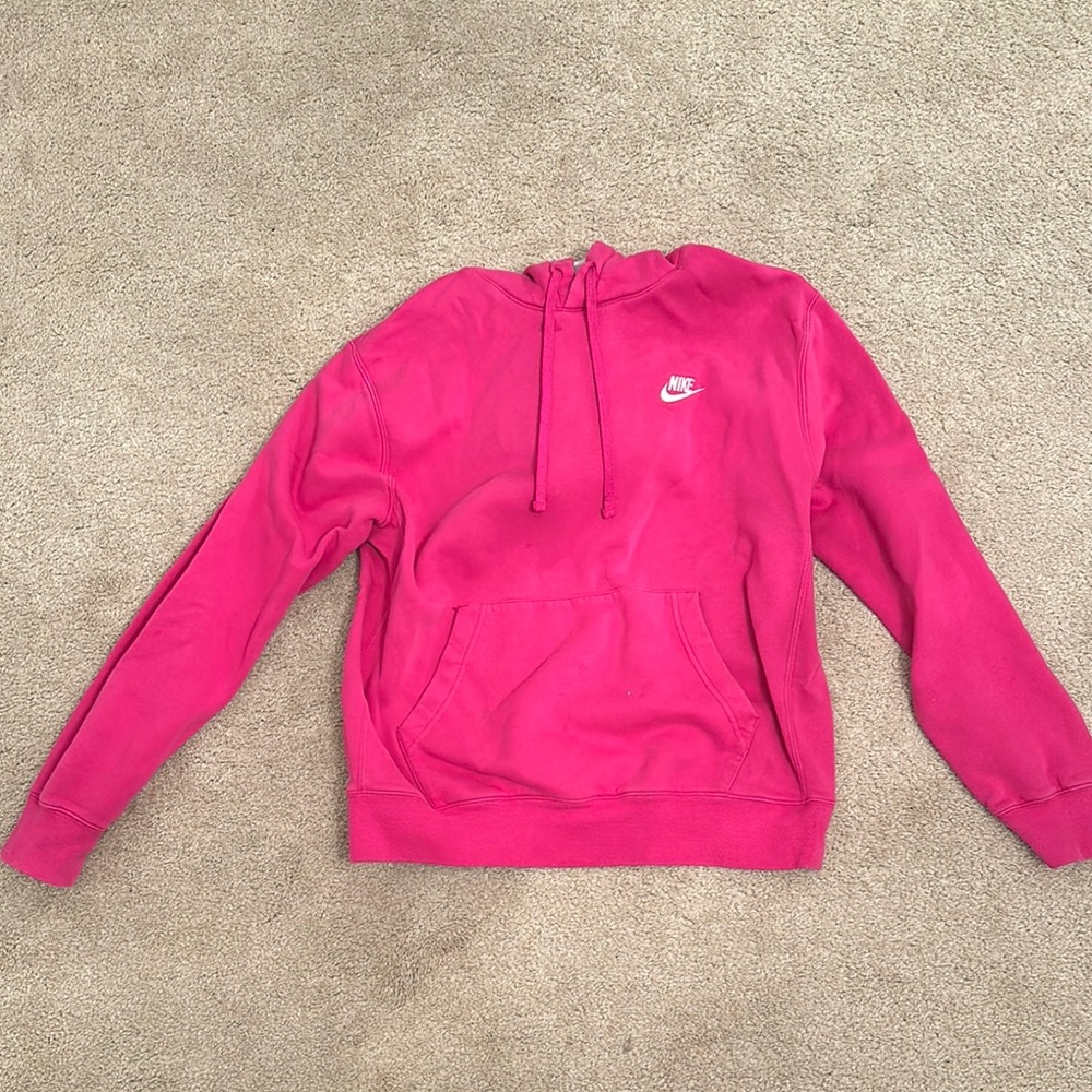 Nike Pink Pullover Hoodie with Long Sleeves